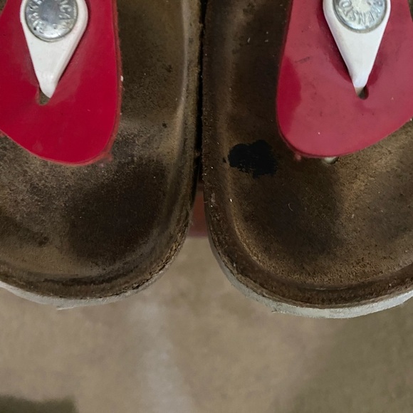 BIRKENSTOCK GIZEH 2025 TANGO RED PATENT Birko Flor T Strap Thong Sandal Sz 42/11 - Picture 5 of 11